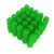 冰禹 BYzz-01 绿色塑料型膨胀胶塞 飞机型膨胀螺丝胶粒胀管 M8（2000个/包）
