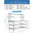 不锈钢货架厨房冷柜冰柜台上架工作台台面立架货架操作台上置物架 特厚长70宽30高60二层层距