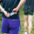 QINKUNG轻功四分日常训练跑步短裤男款女款带内衬（合身版型） 男款墨紫 S
