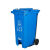 垃圾分类垃圾桶户外大号脚踩环卫垃圾箱带轮带盖大容量商用240升 120L特厚脚踩分类蓝色可回收