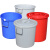 塑料水桶圆桶加厚带盖超大号储水桶\大容量酿酒发酵胶桶垃圾桶 50#约装70斤水【有盖*白色】