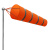 百舸 耐用型气象风向袋 布袋风向标油气化工企业风向测试（不带立柱）橙灰反光款大号1.5米