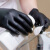爱马斯(AMMEX)一次性丁腈加厚手套耐用型耐油耐化学品实验室黑色100只/盒【GPNBC42100小码】