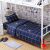 学生床单被套三件套3 大学四件套夏季男学校单人床上用品 蓝白格 1.0m(3.3英尺)床