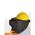 埠帝高空作业电焊面罩配安全帽式电焊帽氩弧焊头戴式面屏焊工专用可卸 默拍发黄色安全帽