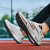 LNTL男鞋运动鞋2024新款夏季网面透气气垫减震男士跑步鞋 白橘 40