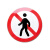 YUETONG/月桐 道路交通安全标识牌 DYT-Y0529 禁止行人通行 圆形φ500mm 1.2mm厚铝板 送抱箍螺丝