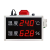 工业温湿度计带报警温湿度记录仪LED电子看板电子钟湿度温度计 600x400x55mm白色常规
