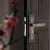 中式室内门锁磁吸卧室房门锁黑色中国风实木锁把手 黑古铜色门锁一套(大50锁体) 35-50mm  通用型 带钥匙