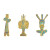 卞伶三星堆冰箱贴金属浮雕磁吸中国风博物馆文创旅游纪念品 青铜兽首冠人像