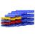 鲁峰 Lufeng 塑料组合式零件盒物料盒分类收纳盒斜口货架2号蓝色 250X150X120mm(36个╱组) 