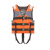 救生衣 大浮力背心 配跨带口哨成人儿童救生衣 防汛钓鱼马甲 成人加大橙色（170-240斤） 均码
