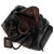 KAKD欧美男士旅行包荔枝纹复古手提包大容量单肩包斜挎包带鞋位行李包 9422-黑色 18英寸