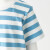 无印良品 MUJI 大童 印度棉天竺编织 条纹短袖T恤 CBF02A0S 蓝色 110