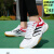 迈舞羽毛球鞋男女鞋透气专业轻便防滑减震牛筋底运动鞋训练网球鞋 白红 36