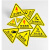 有电危险标识标牌消防三角形闪电标志警示警告提示牌标识电箱贴纸 08 当心高温 5x5cm