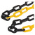 竹特 塑料黑黄链条 3米 反光警示柱隔离链 路障路锥安全防护链