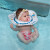 CLCEY婴儿游泳圈脖圈新生儿宝宝幼儿泳圈颈圈洗澡项圈6个月0岁家用小孩 太空漫游脖圈 M码内径8.5CM
