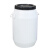 京采无忧 带盖塑料化工桶食品级密封塑料酵素桶涂料废液桶 30升 特厚款 白色