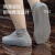 慎固 防水鞋套 加厚硅胶一体成型防雨防滑雨靴套 黄色 L码(40-45)