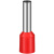 插针接线端子E0508VE7508E1008E1508E2508压线接头管型铜线耳鼻子 E10-12（1000只）（10平方） 红色
