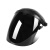 筑采（ZHUCAI）电焊面罩 轻便氩弧焊全脸防护烤脸打眼强光头戴式PC焊帽 黑顶黑屏面罩 