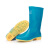 者也 休闲中筒雨鞋 牛筋加厚鞋底 PVC鞋面四季通用雨天出行户外作业塑胶鞋 蓝色 37码 