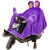 亿美 imate YM105 双人摩托车雨衣 XL（件） 紫色