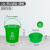 笙本HITURBO厨房手提垃圾桶带盖厨余垃圾 农村小区分类餐厨干湿分离桶 10升长方形桶+盖+滤网（绿色）厨余垃圾