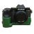 耐影XS20相机包 适用富士X-S20相机底座专用皮套真皮仿皮手腕带手绳xs20皮套半套相机包防护套保护套 XS20真皮底座-绿色 送钢化膜*1