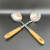 中式家用304不锈钢汤勺锅铲两件套装勺子铲子红柄防烫厨具烹饪炊 小号锅铲