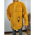盛融乾 牛皮电焊工防护服烧焊工作服焊接隔热防烫保护衣黄色 黄色上衣 XL