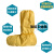 防防酸碱鞋套化学品液体防护靴套pvc防水防滑嘉博森 黄色(100双/箱) 均码