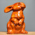 与山择林花梨木雕兔子摆件实木雕刻生肖可爱小兔家居客厅办公装饰工艺礼品 花梨木光面福兔 整木精雕高8cm