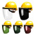 OLOEY电焊防护罩焊帽防烤脸防飞溅护眼全脸头戴式安全帽焊工面屏面罩 面罩三筋透气安全帽（墨绿色）