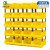 加厚组合式零件盒物料盒收纳盒工具盒螺丝盒五金盒分类盒库房仓 X4 (385*245*155mm) 黄色 (一个的价格)