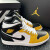 耐克（Nike）男鞋篮球鞋Air Jordan 1 AJ1 运动鞋舒适耐磨休闲鞋高帮板鞋 DQ8426-701黑白黄 42.5