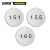 安赛瑞 圆形反光塑料号码吊牌 库工厂工作场所数字分类牌 编号151至175 直径38.1mm 25个装 14781