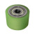 聚氨酯包胶轮80胶辊无动力滚筒双轴承耐磨定制传动滚轮橡胶硅胶 绿色 80*75-6205-25