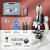 光学显微镜1200倍初中小学生儿童科学生物放大镜实验器材套装 【手提箱豪华升级款】合金显微镜