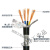 嘉博森国标RVVP2 3 4芯屏蔽线0.3 1.5平方信号电缆软控制rvv屏蔽 2芯0.2平方(外径3.7mm) 一米价