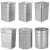 定制铁皮不锈钢室内户外大容量垃圾桶内胆果皮箱镀锌圆方异形内桶 镀锌正方形桶20×20×48