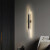 灯越 全铜轻奢壁灯卧室床头灯现代简约网红客厅电视背景墙过道栅格灯 B款-铜本色-5*60CM-三色变光
