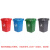 冰禹 BYQ-966 加厚大号户外垃圾桶 环卫物业分类垃圾桶 塑料带盖垃圾箱 灰色50L无轮