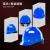 HKNA真 玻璃钢安全帽国标加厚工地施工领导头盔FPR材质耐高温矿工帽子 蓝色V型真玻璃钢