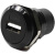 M24圆型单孔螺母固定工业USB3.0母座 USB2.0转接面板安装金属外壳 圆形USB20黑色