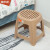 塑料凳子加厚欧式椅子时尚创意矮凳塑胶凳子简约板凳 D-2050大号杏黄(买一送一同款)