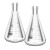 玻璃三角烧瓶烧杯化学实验器材锥形瓶带塞50/150/250/500/1000ml 直口三角瓶50ml