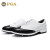 PGA 高尔夫球鞋 男士防水鞋子 防侧滑鞋钉 经典布洛克 超纤皮 PGA 301003-白黑色 41