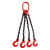锰钢起重链条吊索具 组合吊索具三条腿吊索具定做链条起重吊索具 3吨2腿2米